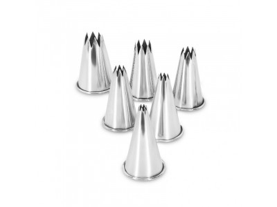 Stainless Steel Star Piping Nozzles Set