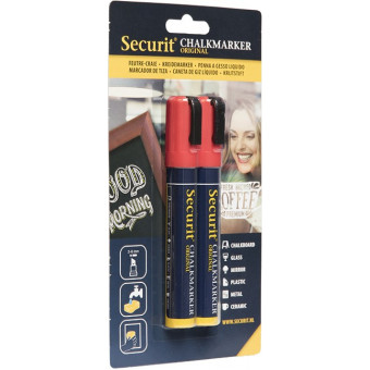 Securit Liquid Chalk Marker Red 2-6mm 2